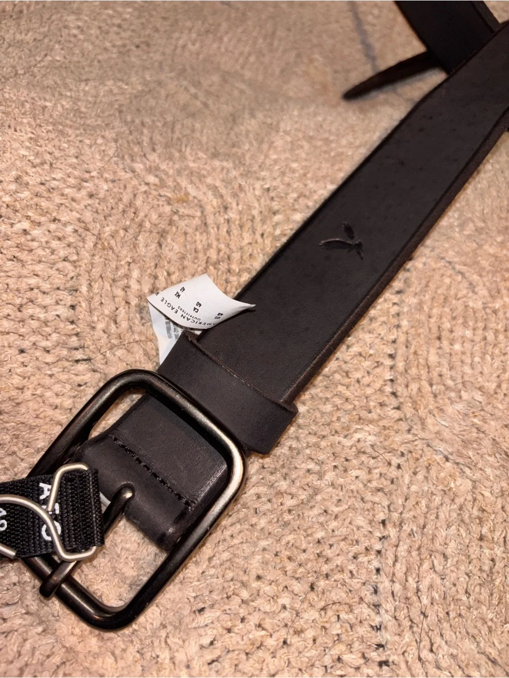 American Eagle Black Genuine Leather Belt Men’s Size 40 NWT